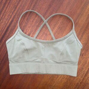 Varley Always Irena Cross-Back Sports Bra in Gravity Gray, Size: M